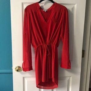 Long sleeve red dress by Naked Zebra